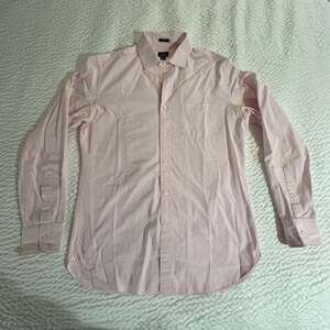J.Crew Thompson Premium Shirting Men's Pink Pinstripe Cotton Button Down Shirt